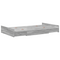 vidaXL Storage Bed Frame Grey sonoma 120 x 190 cm Engineered wood