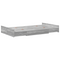 vidaXL Storage Bed Frame Grey sonoma 120 x 190 cm Engineered wood