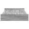 vidaXL Storage Bed Frame Grey sonoma 120 x 190 cm Engineered wood