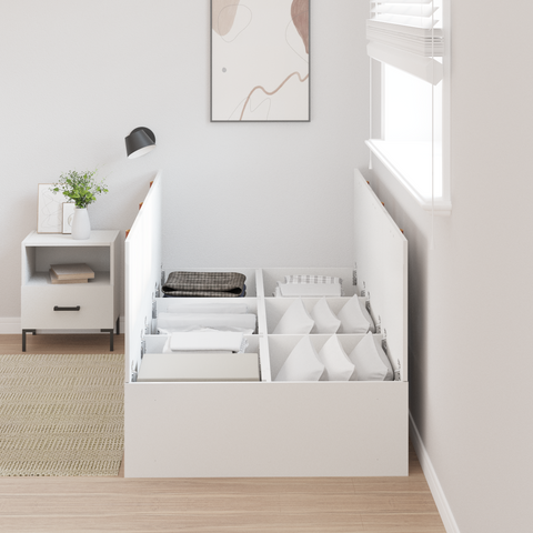 vidaXL Storage Bed Frame White 80x200 cm