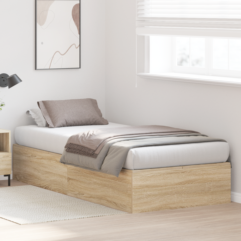 vidaXL Storage Bed Frame Sonoma Oak 80x200 cm