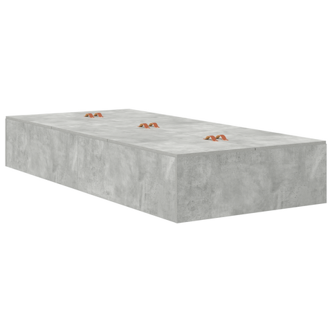 vidaXL Storage Bed Frame Concrete Grey 80x200 cm