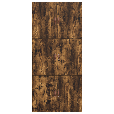 vidaXL Storage Bed Frame Smoked Oak 80x200 cm