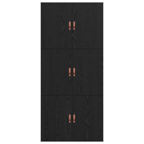 vidaXL Storage Bed Frame Black Oak 100x200 cm