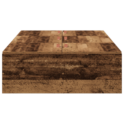 vidaXL Storage Bed Frame Old Wood 100x200 cm