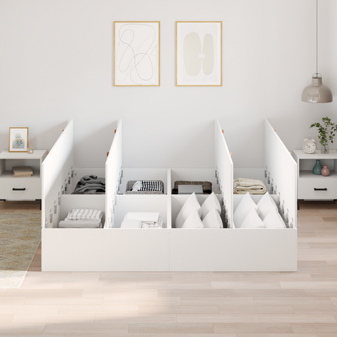 vidaXL Storage Bed Frame White 200x200 cm