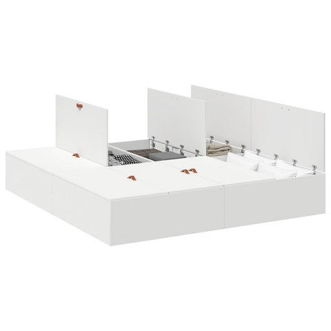 vidaXL Storage Bed Frame White 200x200 cm