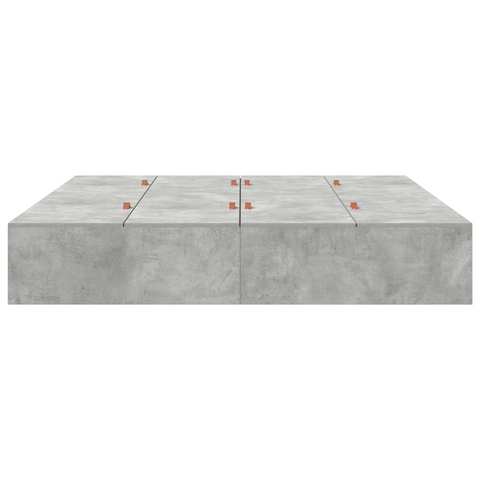 vidaXL Storage Bed Frame Concrete Grey 200x200 cm