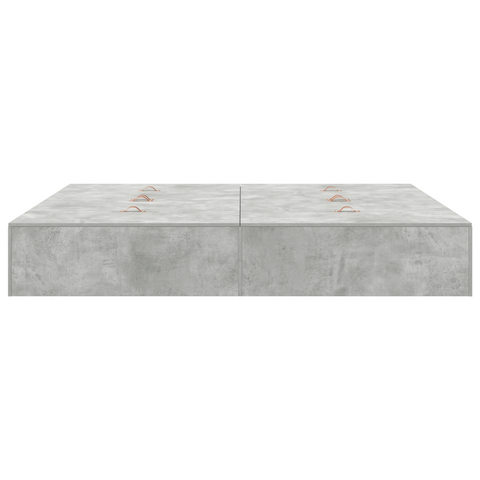 vidaXL Storage Bed Frame Concrete Grey 200x200 cm