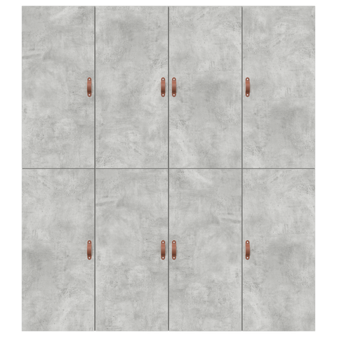 vidaXL Storage Bed Frame Concrete Grey 200x200 cm