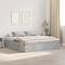 vidaXL Storage Bed Frame Concrete Grey 200x200 cm