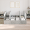 vidaXL Storage Bed Frame Concrete Grey 200x200 cm