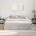 vidaXL Storage Bed Frame Concrete Grey 200x200 cm