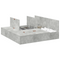 vidaXL Storage Bed Frame Concrete Grey 200x200 cm