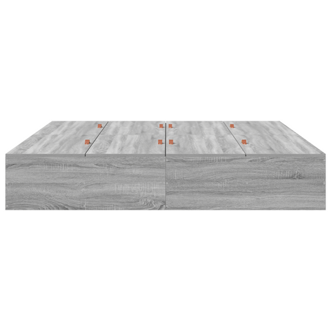 vidaXL Storage Bed Frame Grey Sonoma 200x200 cm