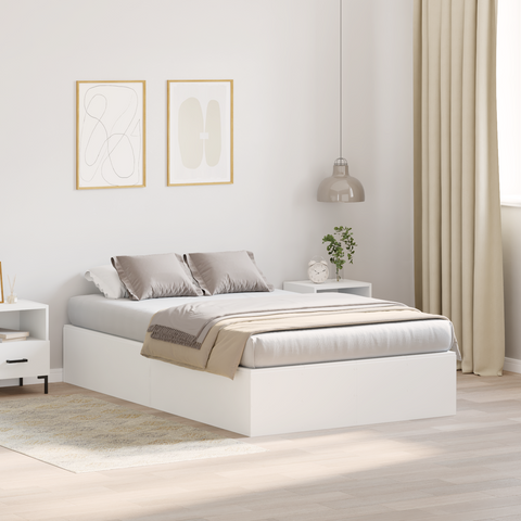 vidaXL Storage Bed Frame White 120x200 cm