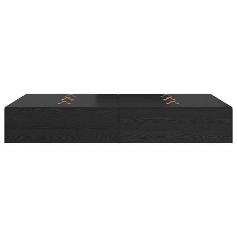 vidaXL Storage Bed Frame Black Oak 120x200 cm