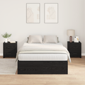 vidaXL Storage Bed Frame Black Oak 120x200 cm