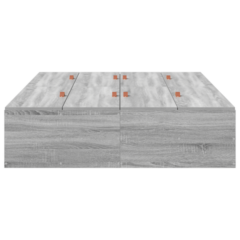 vidaXL Storage Bed Frame Grey Sonoma 120x200 cm