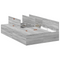 vidaXL Storage Bed Frame Grey Sonoma 120x200 cm