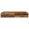 vidaXL Storage Bed Frame Old Wood 120x200 cm