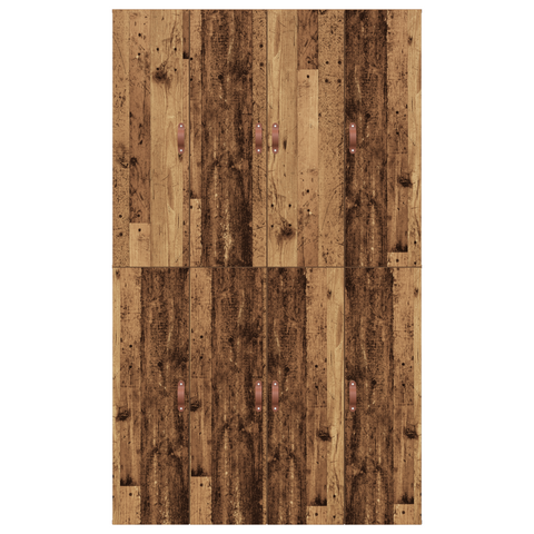vidaXL Storage Bed Frame Old Wood 120x200 cm