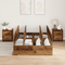 vidaXL Storage Bed Frame Old Wood 120x200 cm