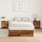 vidaXL Storage Bed Frame Old Wood 120x200 cm