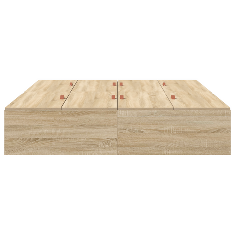 vidaXL Storage Bed Frame Sonoma Oak 140x200 cm
