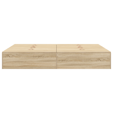 vidaXL Storage Bed Frame Sonoma Oak 140x200 cm