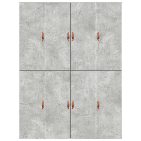 vidaXL Storage Bed Frame Concrete Grey 140x200 cm