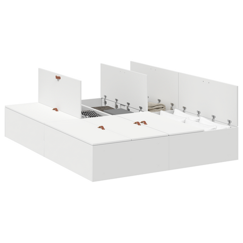 vidaXL Storage Bed Frame White 150x200 cm
