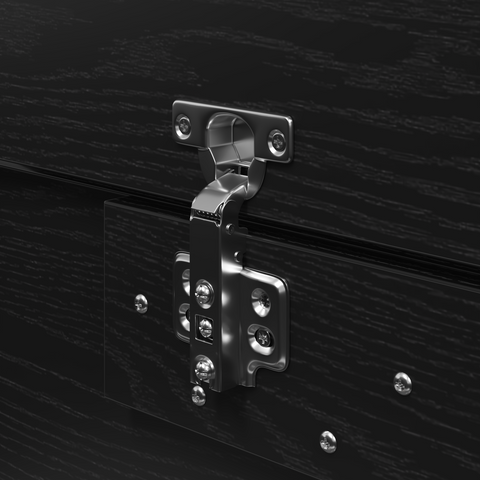 vidaXL Storage Bed Frame Black Oak 150x200 cm