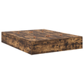 vidaXL Storage Bed Frame Smoked Oak 150x200 cm