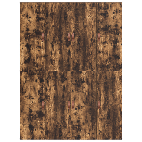 vidaXL Storage Bed Frame Smoked Oak 150x200 cm