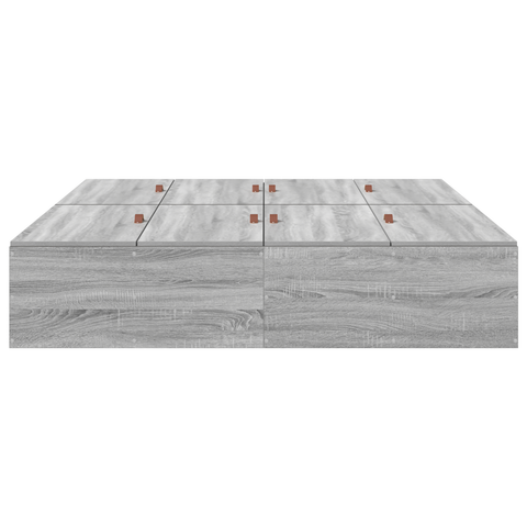 vidaXL Storage Bed Frame Grey Sonoma 150x200 cm