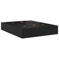 vidaXL Storage Bed Frame Black Oak 200x200 cm