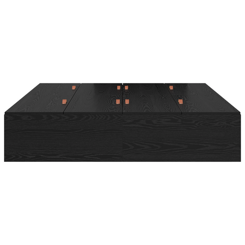 vidaXL Storage Bed Frame Black Oak 200x200 cm