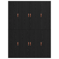vidaXL Storage Bed Frame Black Oak 200x200 cm