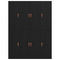 vidaXL Storage Bed Frame Black Oak 200x200 cm