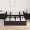 vidaXL Storage Bed Frame Black Oak 200x200 cm