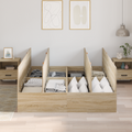 vidaXL Storage Bed Frame Sonoma Oak 160x200 cm