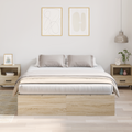 vidaXL Storage Bed Frame Sonoma Oak 160x200 cm