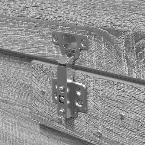 vidaXL Storage Bed Frame Grey Sonoma 160x200 cm