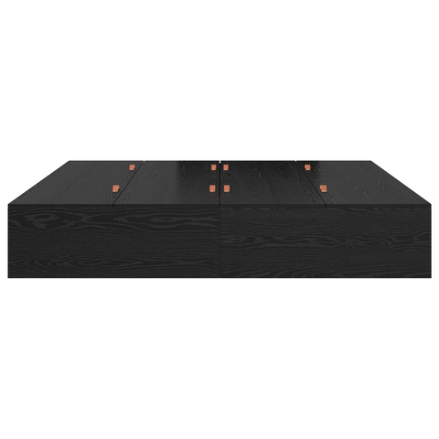 vidaXL Storage Bed Frame Black Oak 180x200 cm