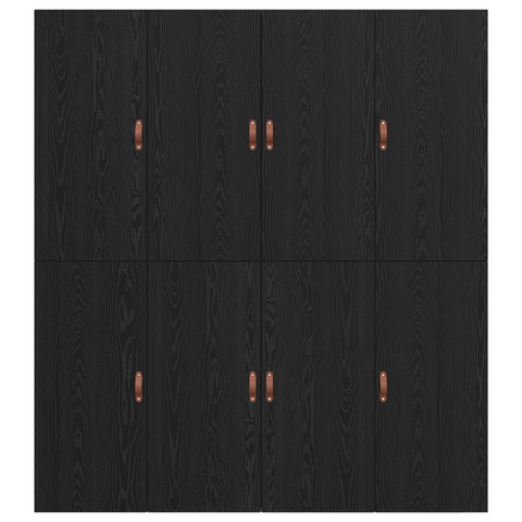 vidaXL Storage Bed Frame Black Oak 180x200 cm