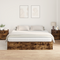 vidaXL Storage Bed Frame Smoked Oak 180x200 cm