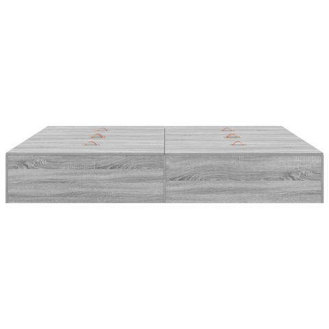 vidaXL Storage Bed Frame Grey Sonoma 180x200 cm