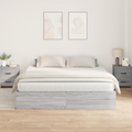 vidaXL Storage Bed Frame Grey Sonoma 180x200 cm