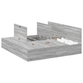 vidaXL Storage Bed Frame Grey Sonoma 180x200 cm